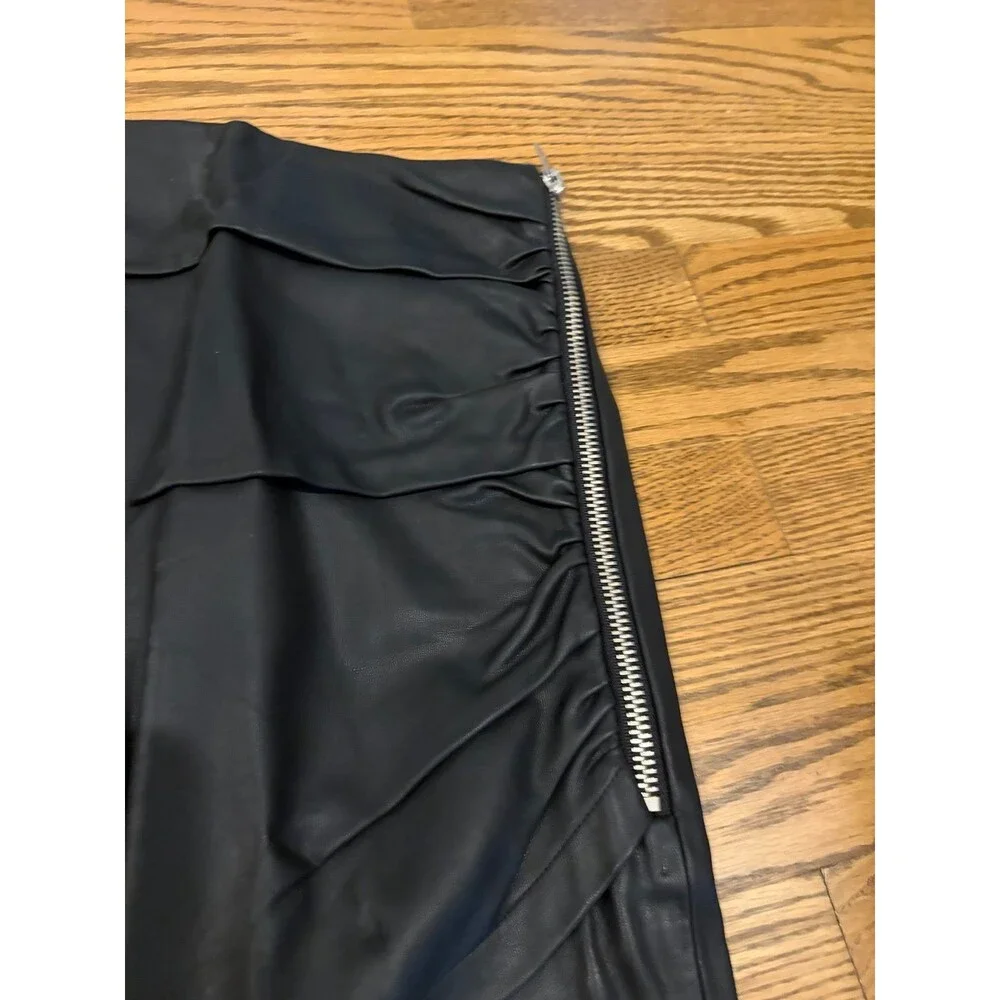 Zara Leather-Look Skirt - S